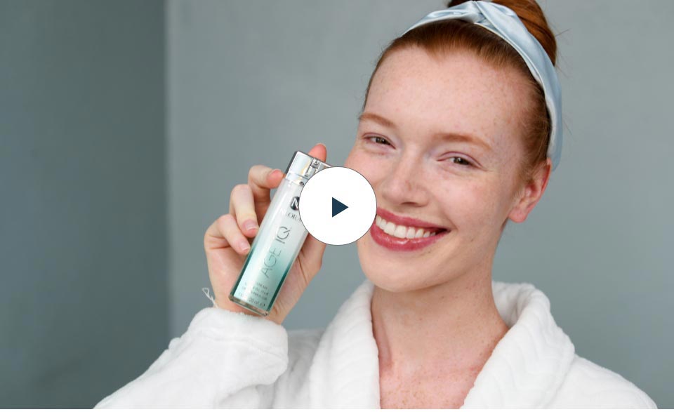 Video preview thumbnail for an Age IQ Day Cream how-to video